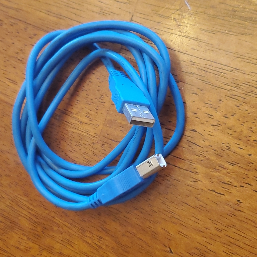 5ft Blue USB to Printer Cable
